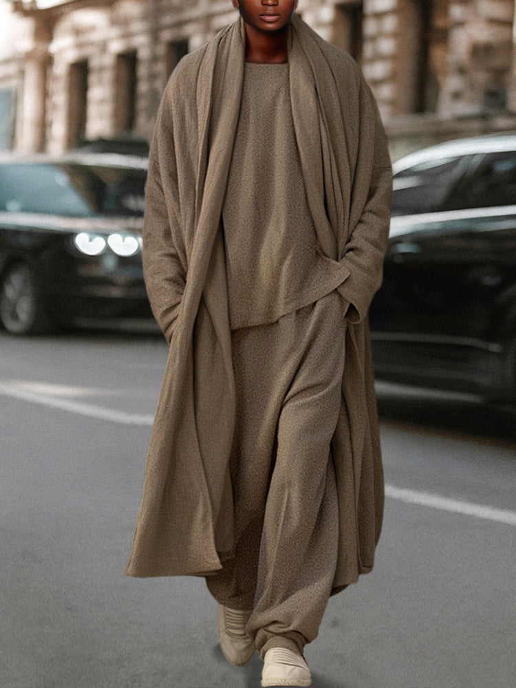 Soft-Touch Stretch Three-Piece Set — Men's | Tailored Relaxed Fit | Polished Everyday