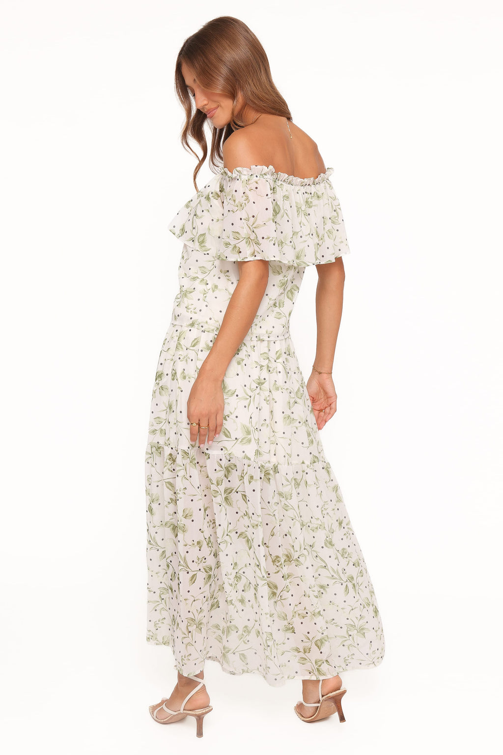 Vanessa — Leaf Print Woven Maxi Skirt Set | Flowy Silhouette | Nature-Inspired