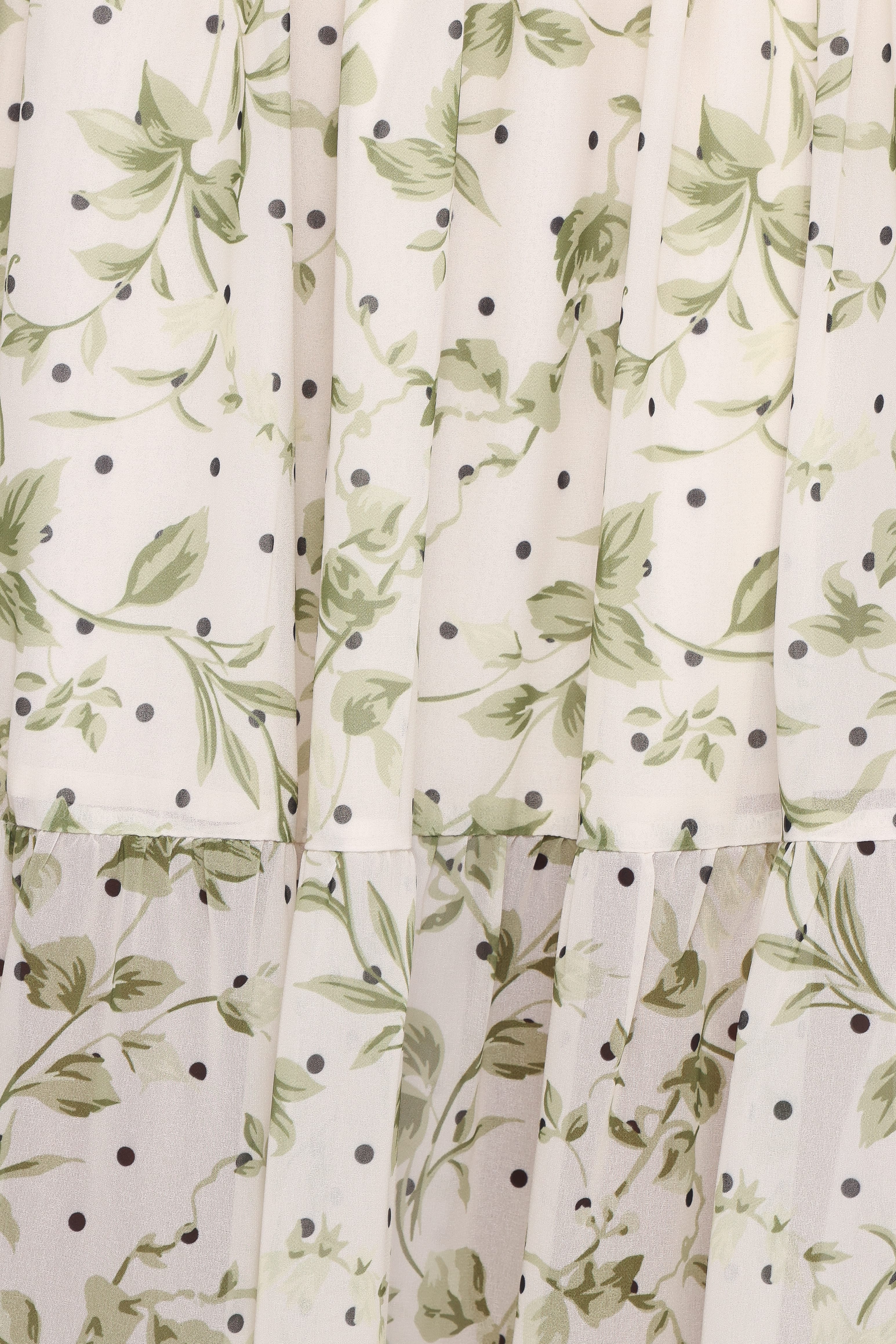 Vanessa — Leaf Print Woven Maxi Skirt Set | Flowy Silhouette | Nature-Inspired
