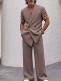 Plaid Woven Coordinated Set — Men's | Relaxed Fit | Vintage-Inspired Smart Casual