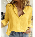 Oversized Cotton Linen Blouse — Women's | Relaxed Fit | Wardrobe Essential