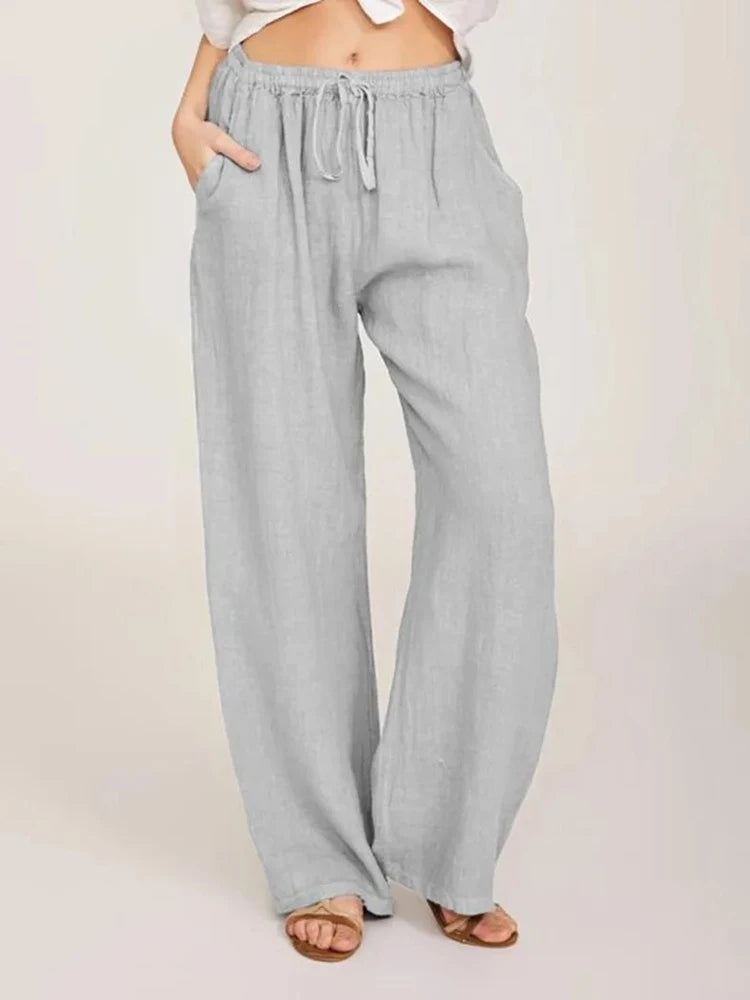 High-Waist Wide-Leg Trousers — Women's | Elastic Waist | Elevated Casual