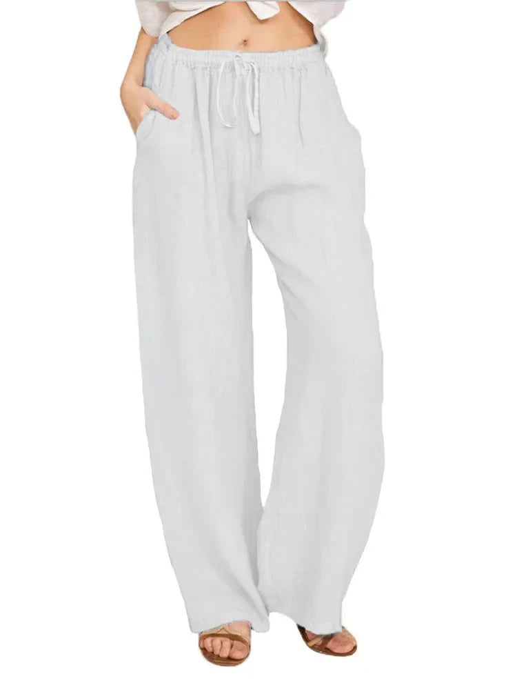 High-Waist Wide-Leg Trousers — Women's | Elastic Waist | Elevated Casual