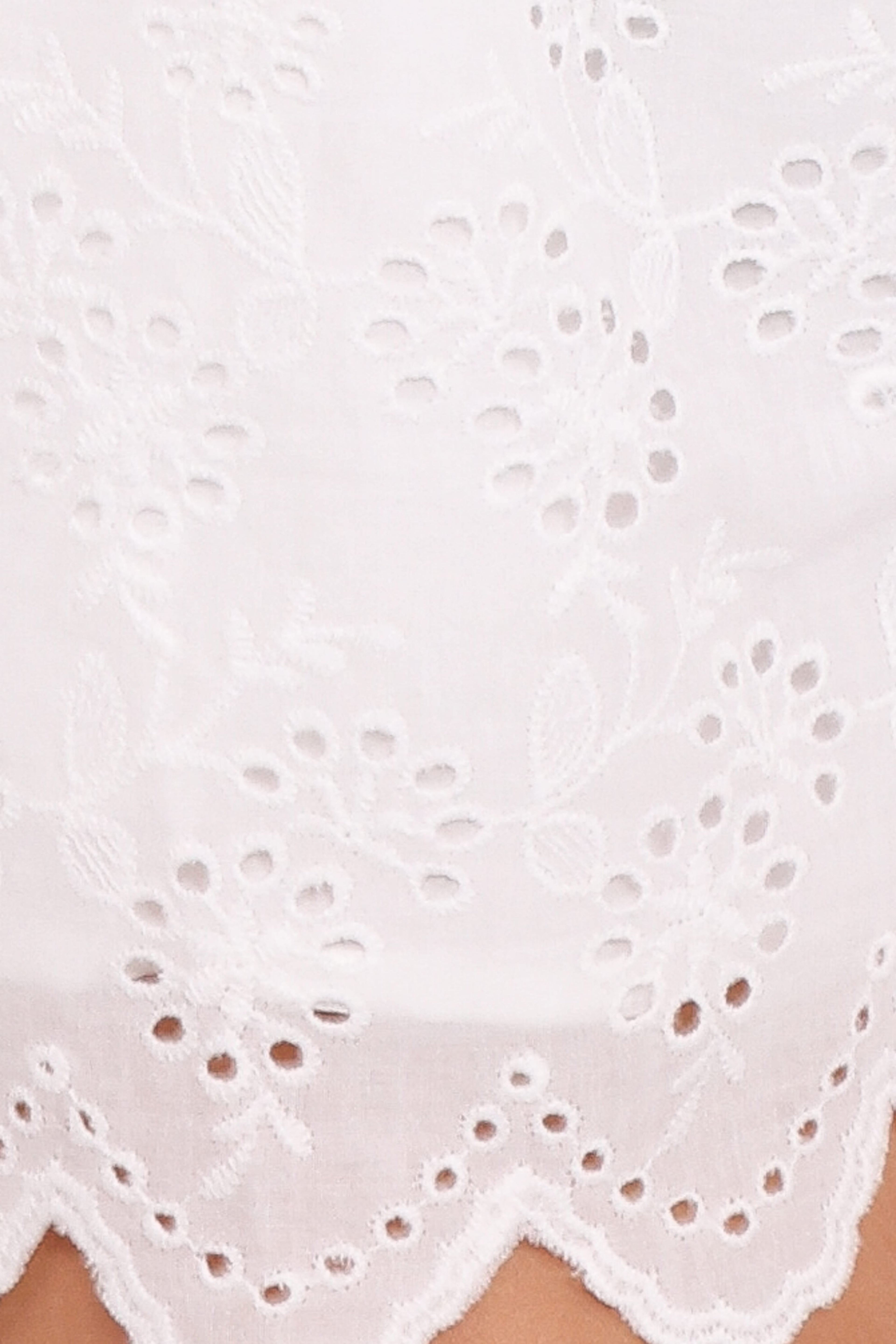 Zera — Eyelet Scallop-Hem Shorts | Textured Cotton | Summer Essential